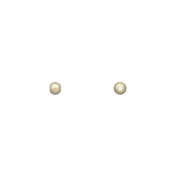 Bead, 14Kt gold-filled, 3mm seamless satin round. Sold per pkg of 20. image number 0
