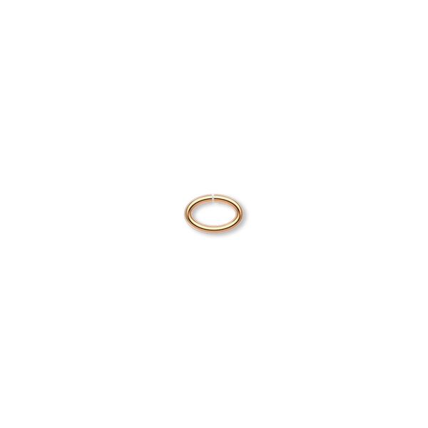 Jump ring, gold-plated brass, 6x4mm oval, 4.3x2.5mm inside diameter, 20 gauge. Sold per pkg of 100. image number 0