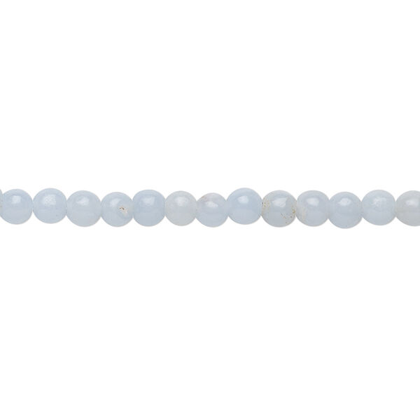 Angelite 1pkg1, round bead 15.5-16 inch 4mm image number 0