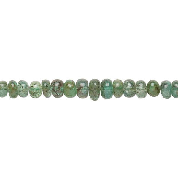 Emerald 1pkg1, hand-cut rondelle bead 8 inch graduated 3x1mm-6x3mm image number 0