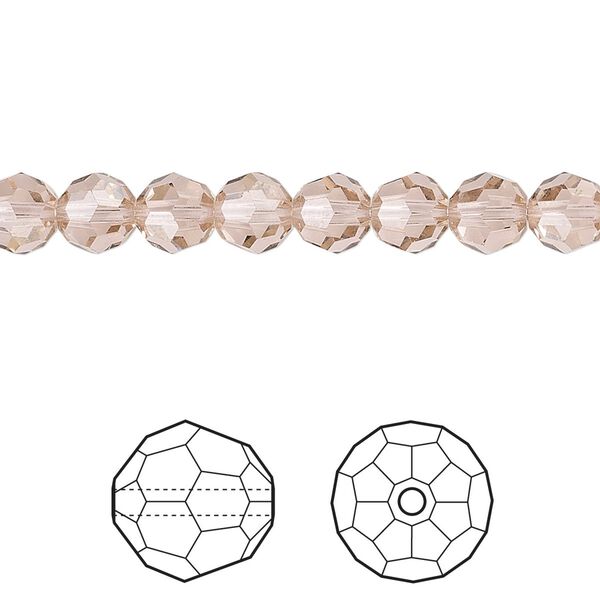 Bead 360pk vintage rose, Swarovski® 6mm round 5000 image number 0