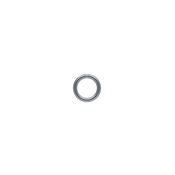 Jump ring, gunmetal-plated brass, 7mm round, 5.1mm inside diameter, 18 gauge. Sold per pkg of 1,000. image number 0
