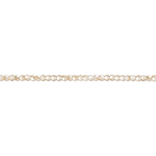 Bead 144pk crystal golden shadow, Crystal Passions® 2mm round 5000 image number 0