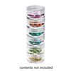 Organizer jar, Space Saver, plastic, clear, 1-3/16 x 5/8 inch round. Sold per 6-piece set. image number 0