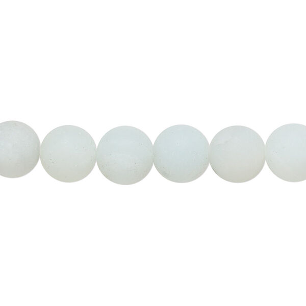 Amazonite 1pkg1, matte round bead natural 8 inch 8mm image number 0