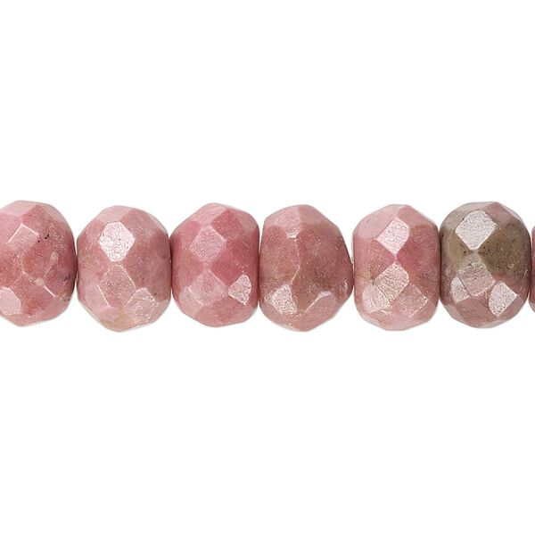 Rhodonite 1pkg1, faceted rondelle bead natural 15.5-16 inch 10x7mm image number 0