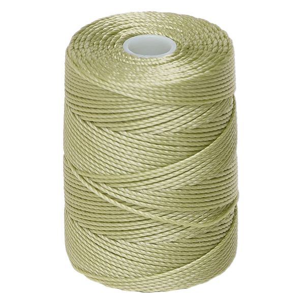 Thread, C-Lon®, nylon, peridot, 0.5mm diameter. Sold per 92-yard spool. image number 0
