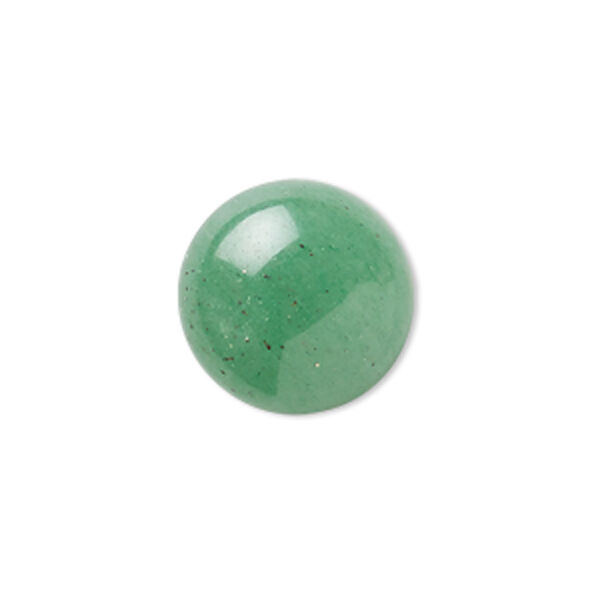 Green aventurine 1pkg4, calibrated round cab natural 12mm image number 0