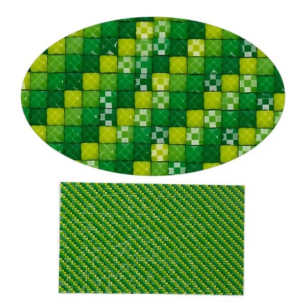 Adhesive sheet, My Style Deco Art™, peel-off, resin and glue, green ombre, 8 x 4-3/4 inch rectangle, 1.8mm thick. Sold individually. image number 0