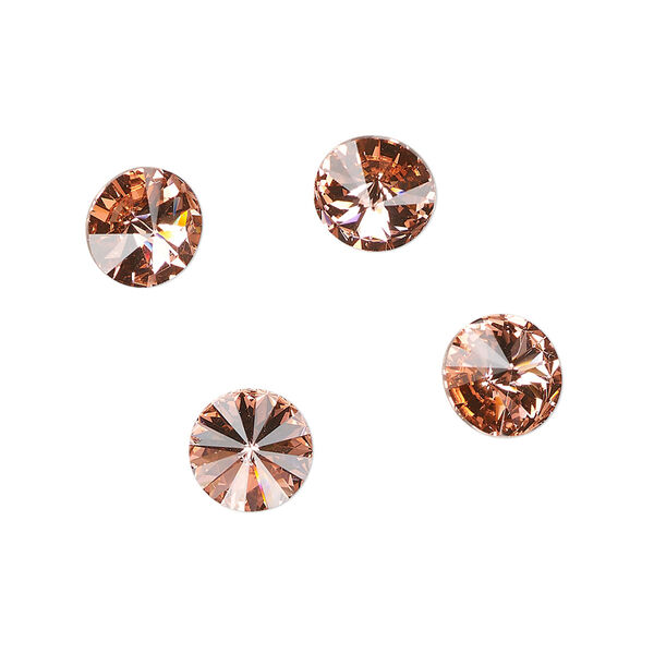 Chaton 8pk rose peach foil back, Crystal Passions® 8.16-8.41mm rivoli SS39 1122 image number 0