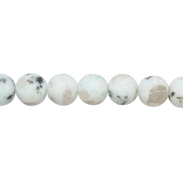Bead, sesame jasper (natural), matte, 8mm round, B grade, Mohs hardness 6-1/2 to 7. Sold per 8-inch strand, approximately 20 beads. image number 0