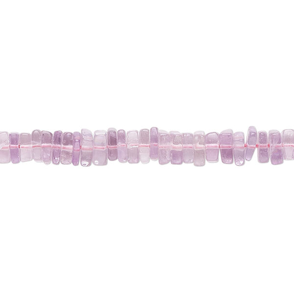 Lavender amethyst 1pkg1, hand-cut square rondelle bead natural B grade, 8 inch 4x1mm-6x2mm image number 0