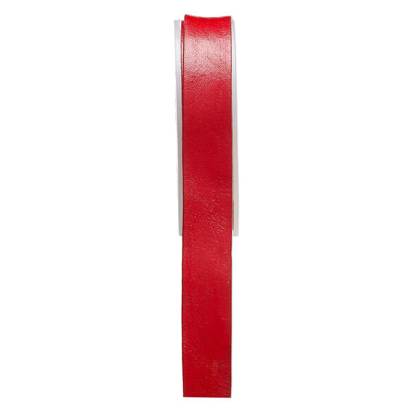 Cord, leather, red, 20mm flat. Sold per 5-yard spool. image number 0
