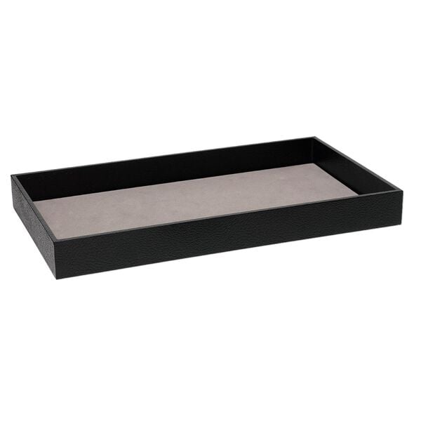 Display tray, paper and fiber board, black, 14-3/4 x 8-1/4 x 1-1/2 inches. Sold individually. image number 0