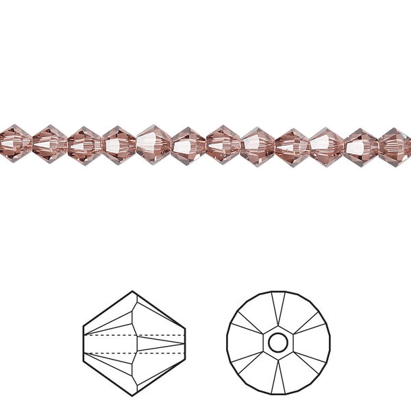 Bead 1440pk blush rose, Swarovski® 4mm XILION bicone 5328 image number 0