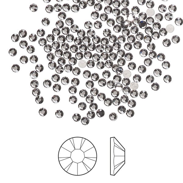 Flat back 1pkg1440, lilac ash foil back Preciosa MAXIMA Czech crystal hotfix rhinestone, 1.9-2.1mm chaton rose round SS6 image number 0