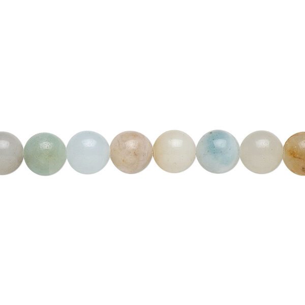 Flower amazonite 1pkg1, round bead natural 15.5-16 inch 6mm image number 0