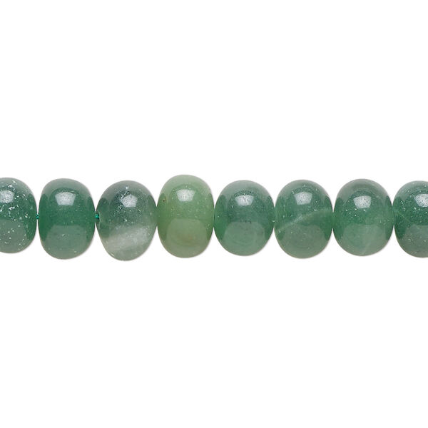 Forest green chalcedony 1pkg1, hand-cut rondelle bead 14 inch 8x4mm-9x7mm image number 0