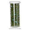 Vial, polystyrene and plastic, clear and white, 2-3/4 x 1-inch large vial with snap on cap. Sold per pkg of 6. image number 0