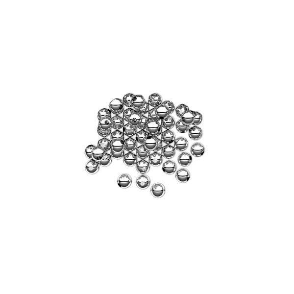 Bead, sterling silver, 2.5mm seamless-look round. Sold per pkg of 50. image number 0