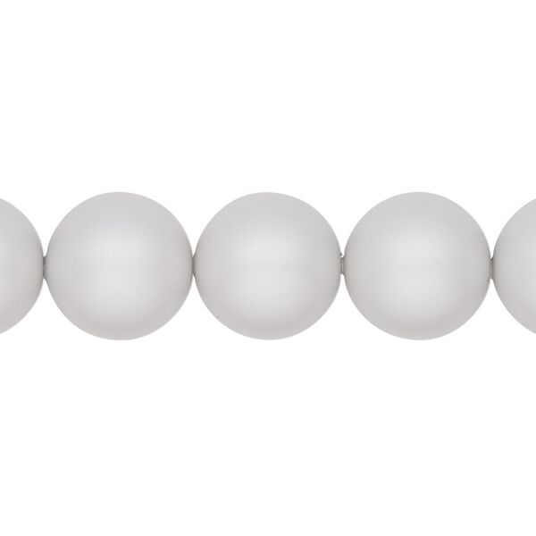Pearl 10pk pastel grey, Crystal Passions® 12mm round 5810 image number 0