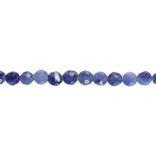 Sodalite 1pkg1, faceted round bead natural 15.5-16 inch 4mm image number 0