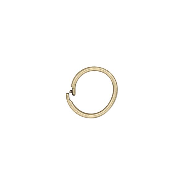 Loop Lock™, JBB Findings, antiqued brass, 12mm smooth round. Sold per pkg of 2. image number 0