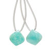 Amazonite 1pkg2, hand-cut top-drilled puffed teardrop bead natural 14x14mm image number 0