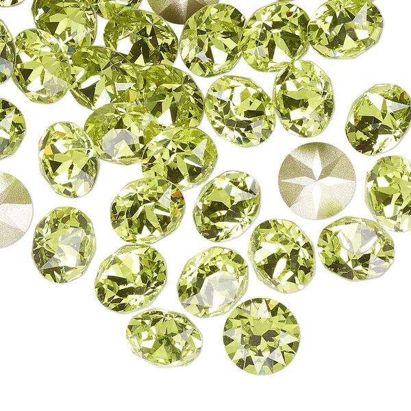 Chaton 48pk citrus green foil back, Crystal Passions® 8.16-8.41mm round SS39 1088 image number 0