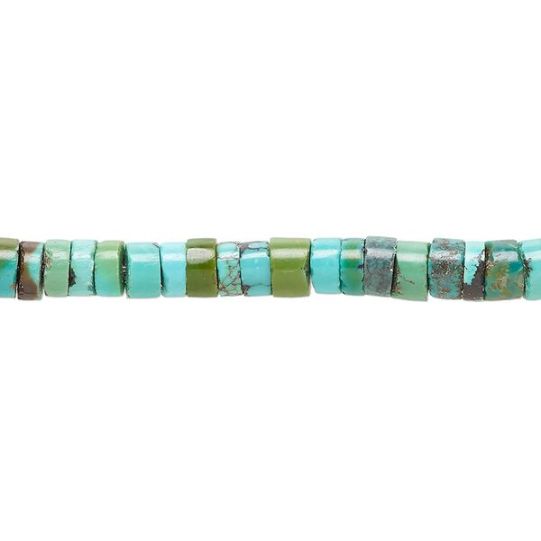 Turquoise / resin 1pkg1, heishi bead 15.5 inch 5x3mm image number 0