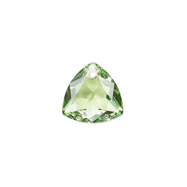 Drop 1pk peridot, Crystal Passions® 14.5mm pendant trilliant cut 6434 image number 0
