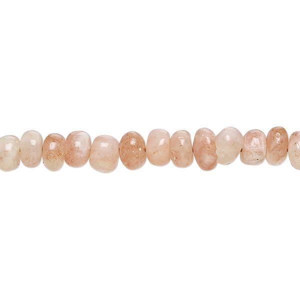 Sunstone 1pkg1, hand-cut rondelle bead natural 13 inch 5x3mm-6x5mm image number 0
