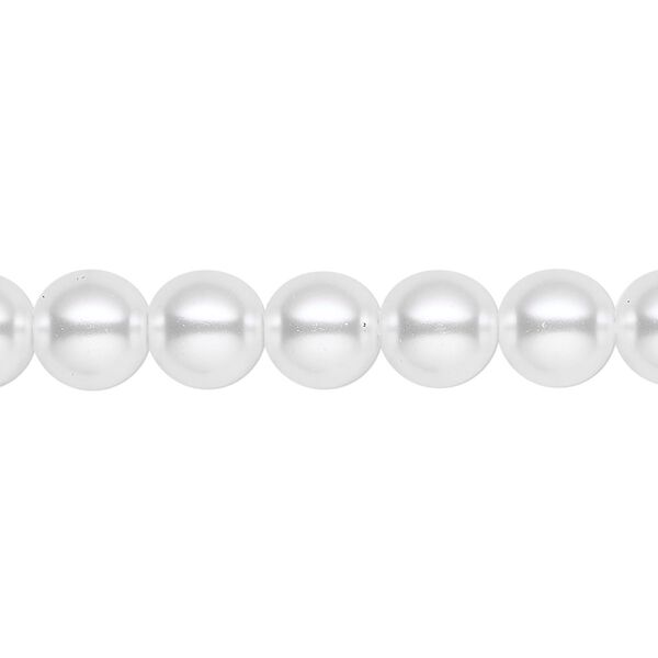 Pearl 2pk white, Celestial Crystal® 8mm round 15.5-16 inch image number 0