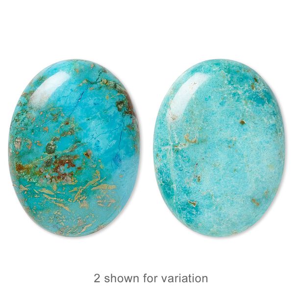 Turquoise 1pkg1, calibrated oval cab 40x30mm image number 0