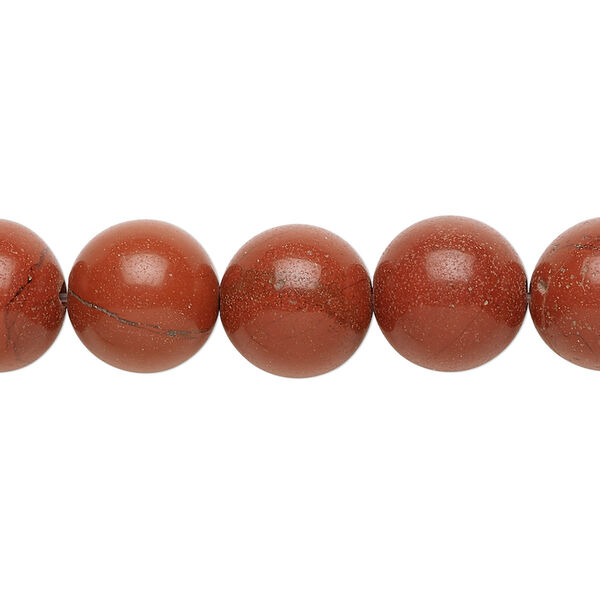 Red jasper 1pkg1, round bead natural 15.5-16 inch 12mm image number 0