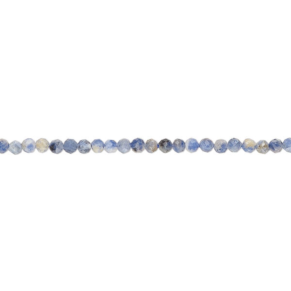 Sodalite 1pkg1, hand-cut faceted round bead natural 12 inch 2mm image number 0