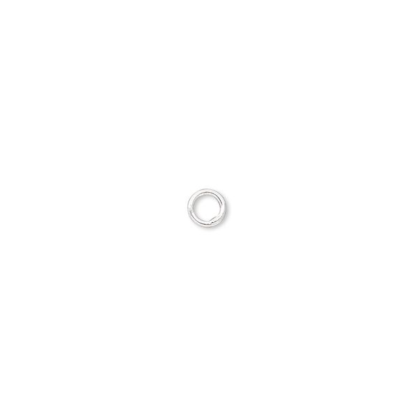 Jump ring, sterling silver-filled, 4mm soldered round, 2.6mm inside diameter, 22 gauge. Sold per pkg of 100. image number 0