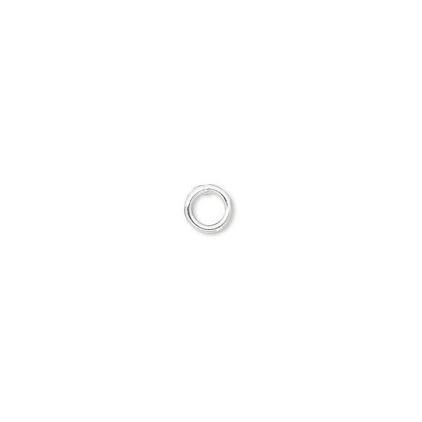Jump ring, sterling silver-filled, 5mm soldered round, 3.4mm inside diameter, 20 gauge. Sold per pkg of 20. image number 0