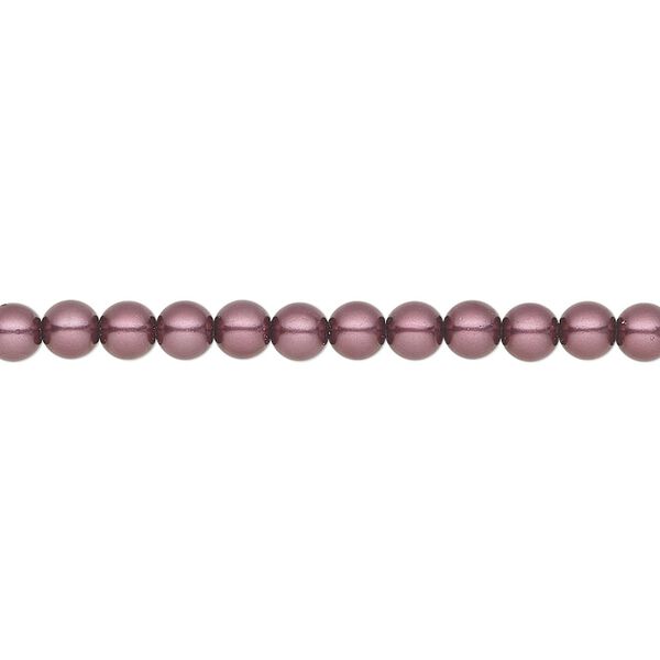 Pearl 50pk light burgundy, Preciosa Czech crystal 4mm round image number 0