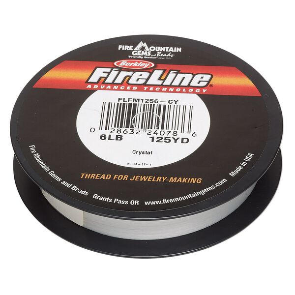 Thread, Berkley® FireLine®, gel-spun polyethylene, crystal, 0.15mm diameter 4-fiber braid, 6-pound test. Sold per 125-yard spool. image number 0
