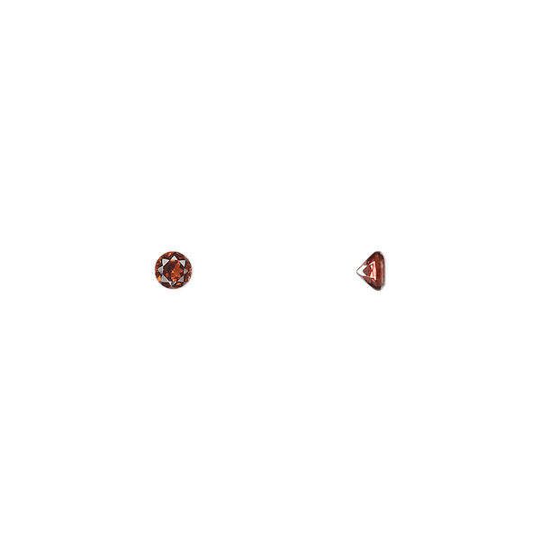 Almandite garnet 1pkg8, hand-cut faceted round gem natural 3mm image number 0