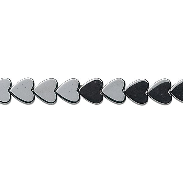 Hemalyke™ 1pkg1, flat heart bead 15.5-16 inch 6mm image number 0