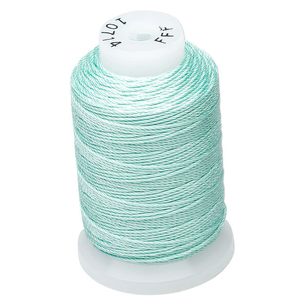 Thread, Purely Silk™, 3-ply, turquoise blue, size FFF. Sold per 92-yard spool. image number 0
