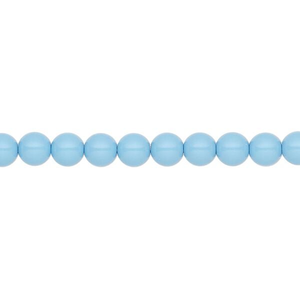 Pearl 500pk aqua blue, Preciosa Czech crystal 5mm round image number 0