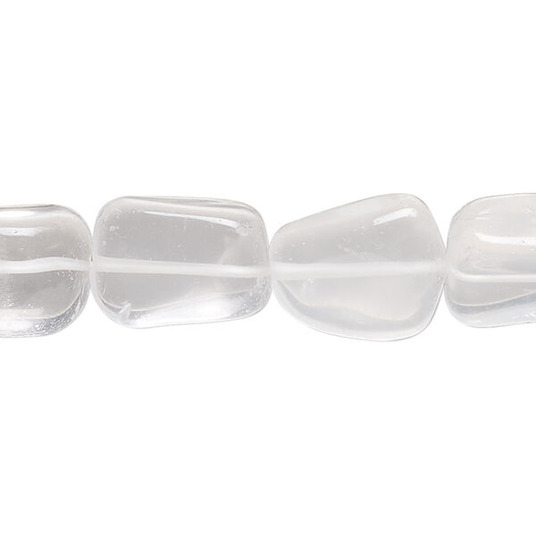 Snow quartz 1pkg1, hand-cut nugget bead natural 14 inch small image number 0