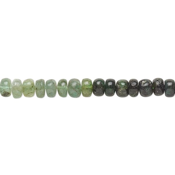 Emerald 1pkg1, hand-cut rondelle bead 8 inch 4x2mm-5x3mm image number 0