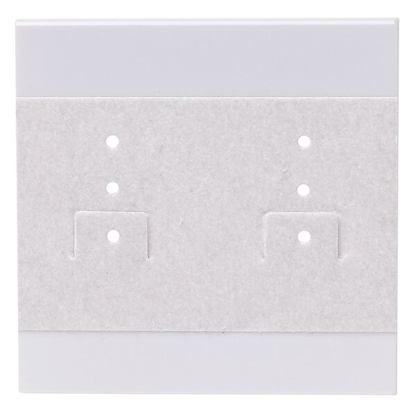 Earring card, flocked plastic, grey, 2x2-inch square. Sold per pkg of 100. image number 0