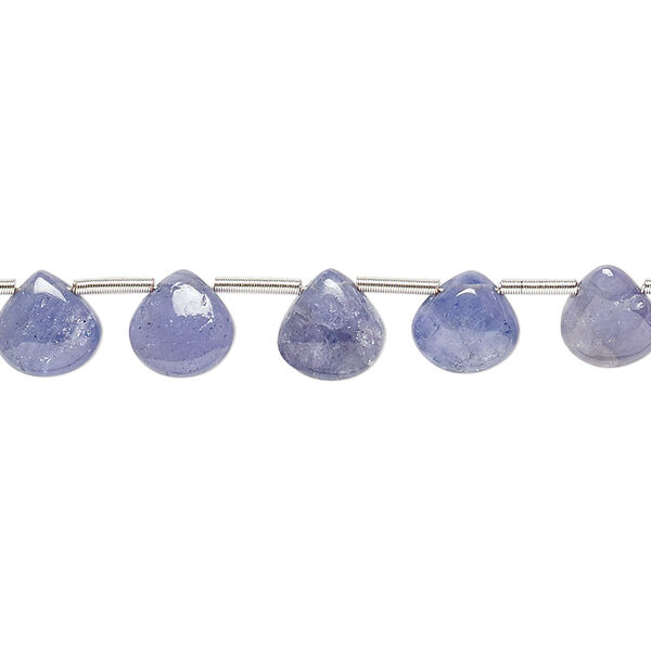 Bead, tanzanite (dyed / heated), 6x6mm-7x7mm hand-cut top-drilled puffed teardrop, C grade, Mohs hardness 6 to 7. Sold per pkg of 16 beads. image number 0