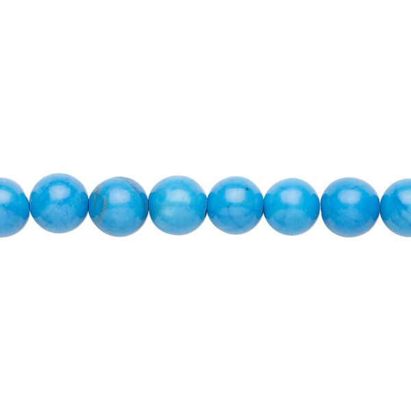 Howlite 1pkg1, round bead 15.5-16 inch 6mm image number 0