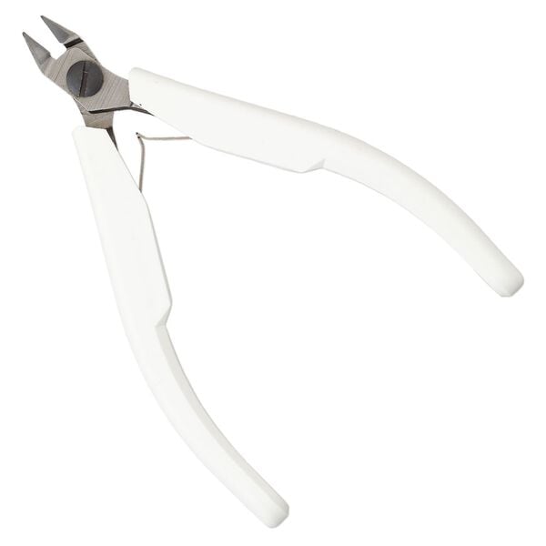 Pliers Lindstrom® Supreme series 1pkg1 alloyed steel, 4-1/4 inches micro bevel-cutter, white / silver (PLR-7190) image number 0